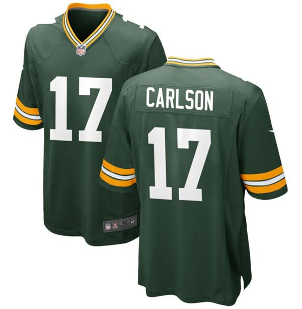Men's Green Bay Packers #17 Anders Carlson Green Stitched Game Jersey