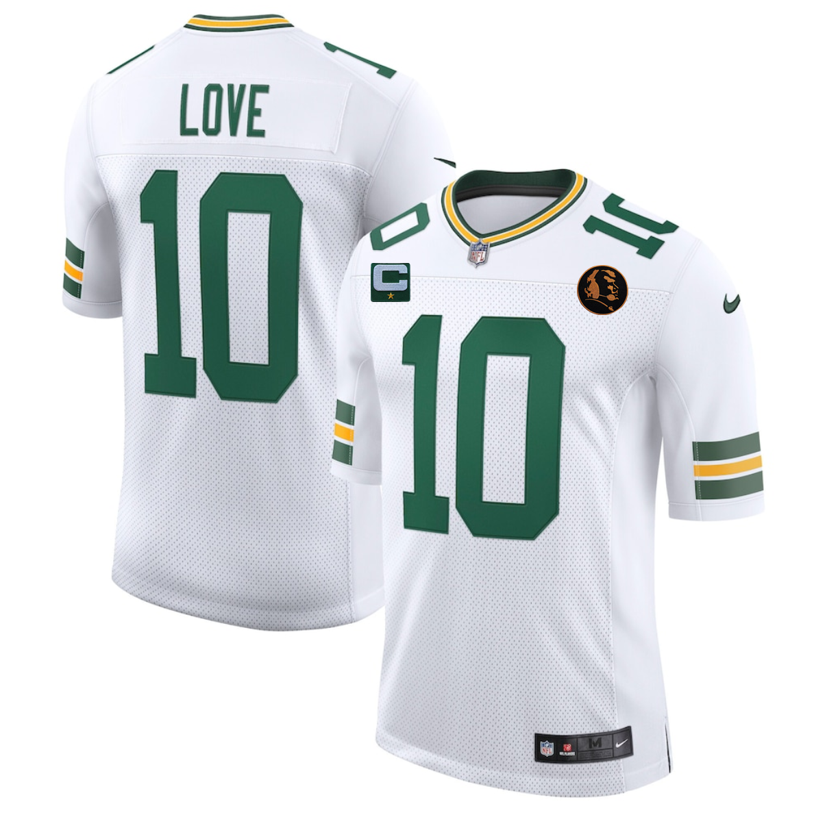 Men's Green Bay Packers #10 Jordan Love White 2025 With John Madden Patch New Vapor Untouchable Limited Stitched Football Jersey Men's Green Bay Packers #10 Jordan Love White 2025 With John Madden Patch New Vapor Untouchable Limited Stitched Football Jersey