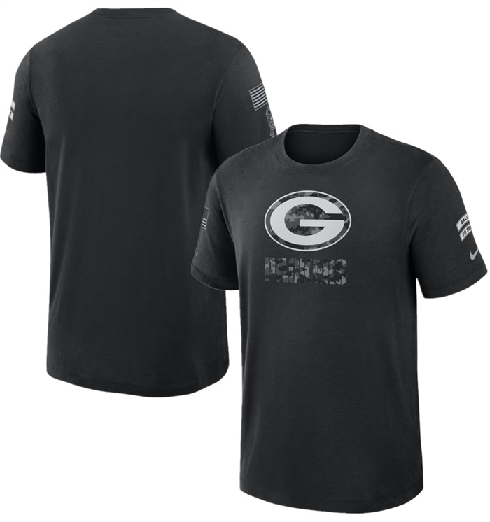 Men's Green Bay Packers Black 2026 Salute to Service Sideline Dri-FIT T-Shirt