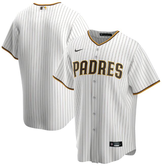 Men's San Diego Padres Blank White MLB Cool Base Stitched Jersey