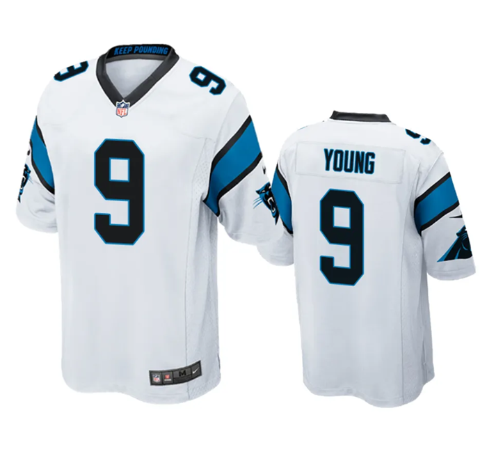 Men's Carolina Panthers #9 Bryce Young White Stitched Game Jersey