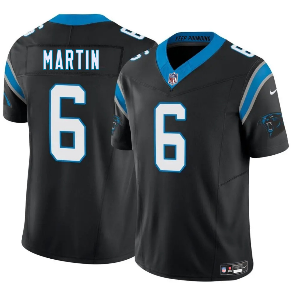 Men's Carolina Panthers #6 Sam Martin Black 2025 F.U.S.E. Vapor Limited Stitched Football Jersey Men's Carolina Panthers #6 Sam Martin Black 2025 F.U.S.E. Vapor Limited Stitched Football Jersey