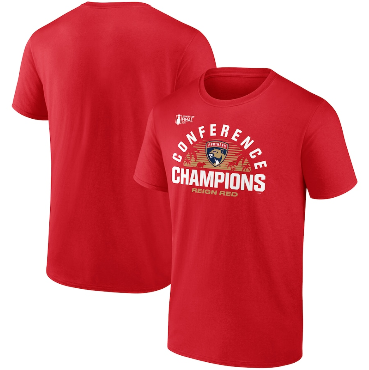 Men's Florida Panthers Red 2025 Eastern Conference Champions Local Hometown T-Shirt Men's Florida Panthers Red 2025 Eastern Conference Champions Local Hometown T-Shirt
