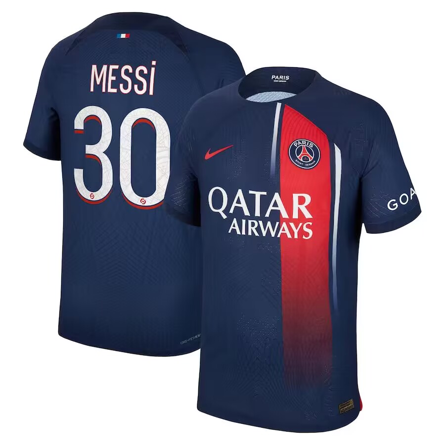 Men's Paris Saint-Germain #30 Lionel Messi Navy Soccer Jersey