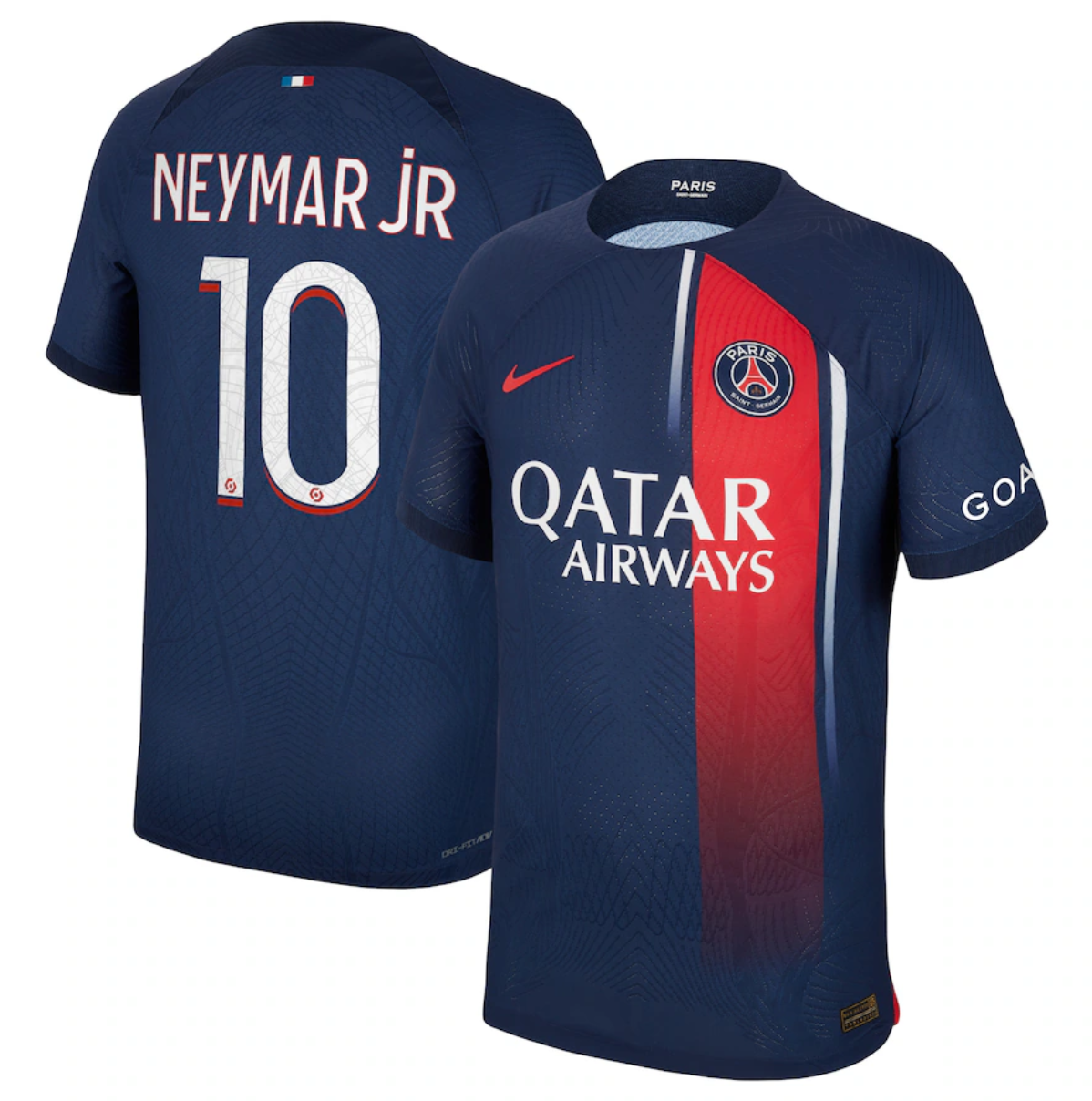 Men's Paris Saint-Germain #10 Neymar Jr Navy Soccer Jersey