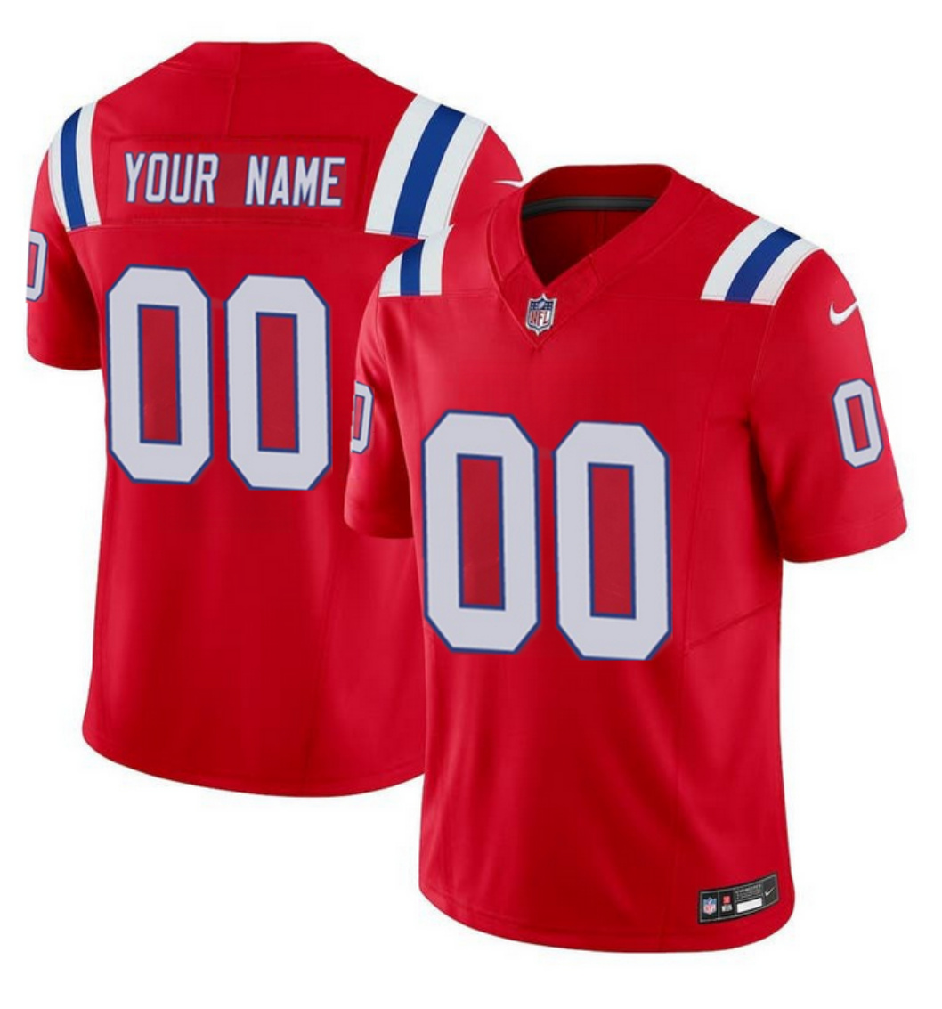 Women's New England Patriots Active Player Custom Red 2023 F.U.S.E Alternate Vapor Untouchable Limited Stitched Football Jersey
