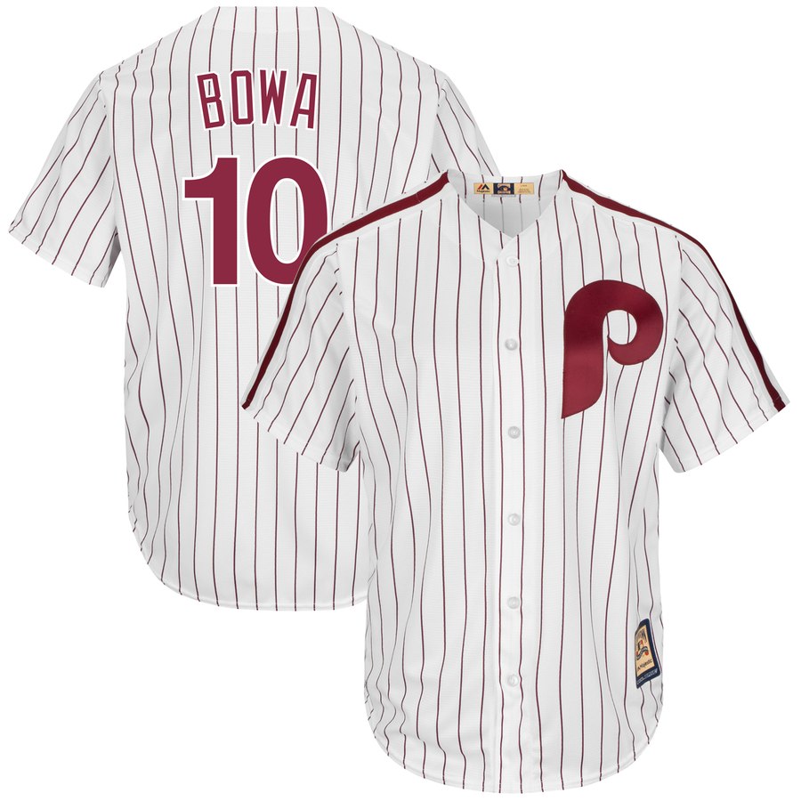 Philadelphia Phillies #10 Larry Bowa Majestic Cooperstown Collection Cool Base Player Jersey White