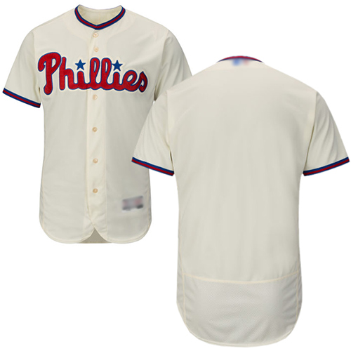 Phillies Blank Cream Flexbase Authentic Collection Stitched MLB Jersey