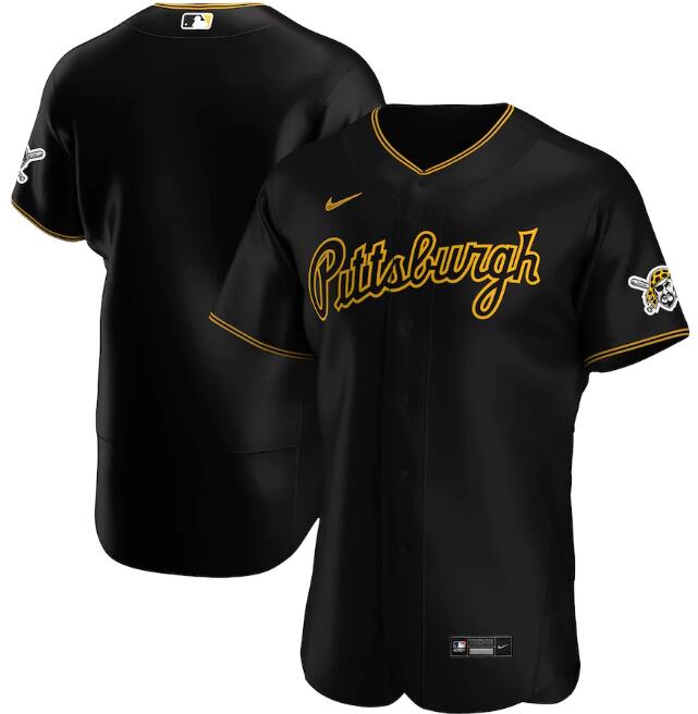Men's Pittsburgh Pirates Blank 2020 Black MLB Flex Base Stitched Jersey