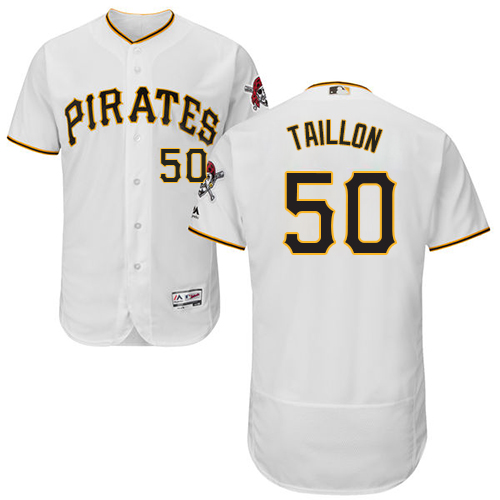Pirates #50 Jameson Taillon White Flexbase Authentic Collection Stitched MLB Jersey