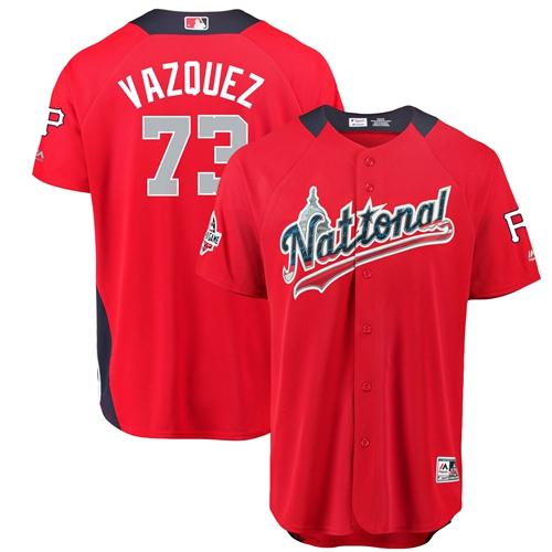 Pirates #73 Felipe Vazquez Red 2018 All-Star National League Stitched MLB Jersey