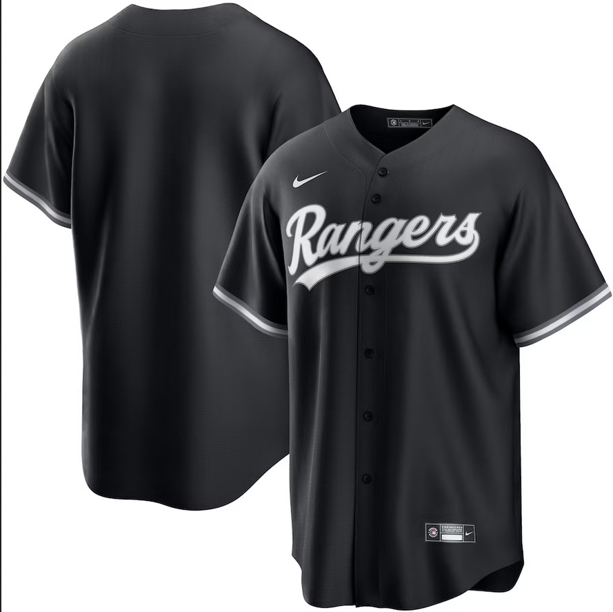 Men's Texas Rangers Active Player Custom Black Stitched Baseball Jersey