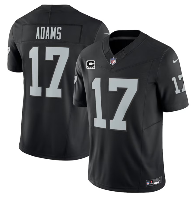 Men's Las Vegas Raiders #17 Davante Adams Black 2023 F.U.S.E With 4-Star C Patch Vapor Untouchable Stitched Football Jersey
