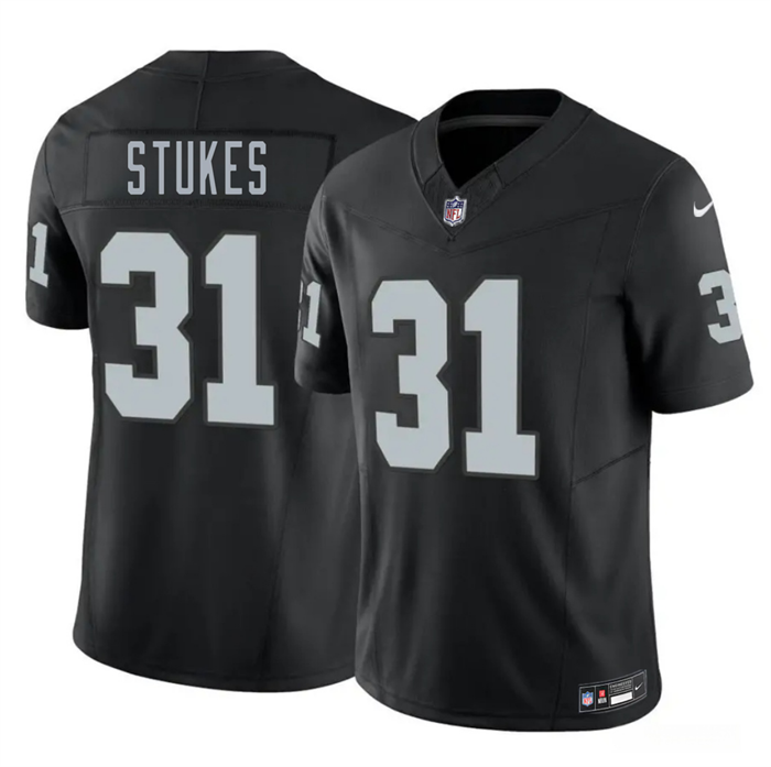 Men's Las Vegas Raiders #31 Treydan Stukes Black 2026 Draft F.U.S.E. Vapor Untouchable Limited Stitched Football Jersey