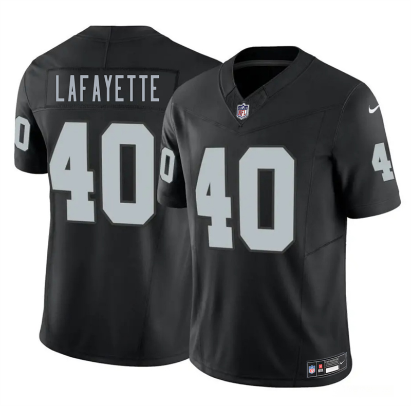 Men's Las Vegas Raiders #40 Devin Lafayette Black 2026 Draft F.U.S.E. Vapor Untouchable Limited Stitched Football Jersey
