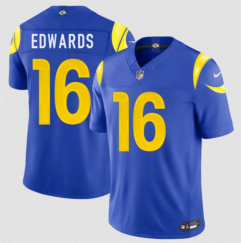 Men's Los Angeles Rams #16 Tru Edwards Royal 2026 F.U.S.E. Vapor Limited Stitched Football Jersey