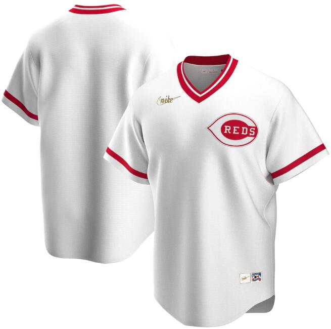 Men's Cincinnati Reds Blank New White MLB Cool Base Stitched Jersey