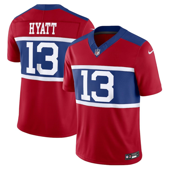 Men's New York Giants #13 Jalin Hyatt Century Red Alternate Vapor F.U.S.E. Limited Stitched Football Jersey