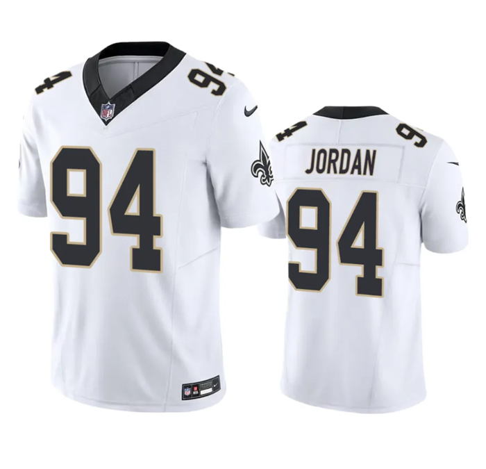 Men's New Orleans Saints #94 Cameron Jordan White 2023 F.U.S.E. Vapor Untouchable Limited Stitched Jersey