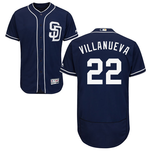 Padres #22 Christian Villanueva Navy Blue Flexbase Authentic Collection Stitched MLB Jersey