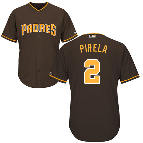 Padres #2 Jose Pirela Brown New Cool Base Stitched MLB Jersey