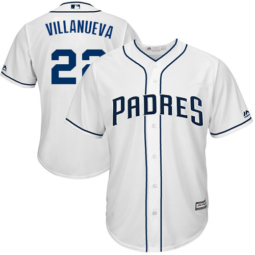 Padres #22 Christian Villanueva White New Cool Base Stitched MLB Jersey
