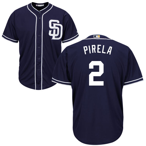 Padres #2 Jose Pirela Navy Blue New Cool Base Stitched MLB Jersey