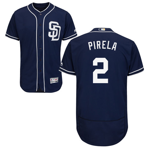 Padres #2 Jose Pirela Navy Blue Flexbase Authentic Collection Stitched MLB Jersey