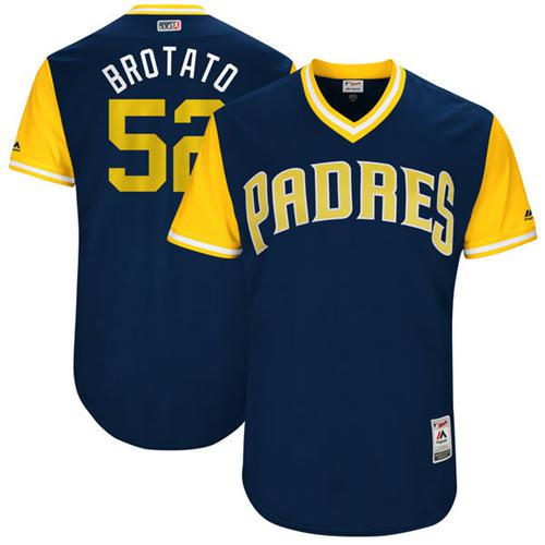 Padres #52 Brad Hand Navy "Brotato" Players Weekend Authentic Stitched MLB Jersey