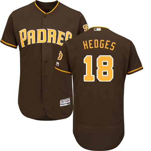 Padres #18 Austin Hedges Brown Flexbase Authentic Collection Stitched MLB Jersey Padres #18 Austin Hedges Brown Flexbase Authentic Collection Stitched MLB Jersey
