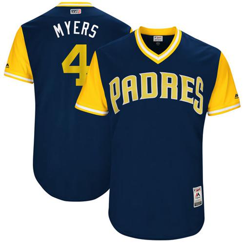 Padres #4 Wil Myers Navy "Myers" Players Weekend Authentic Stitched MLB Jersey