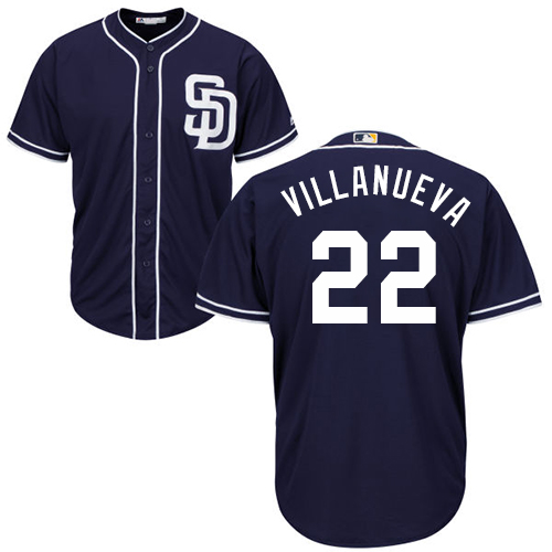 Padres #22 Christian Villanueva Navy Blue New Cool Base Stitched MLB Jersey