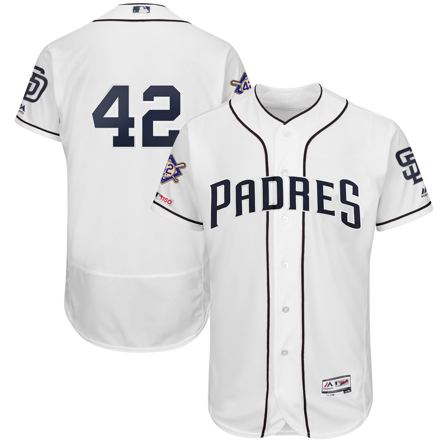 San Diego Padres #42 Majestic 2019 Jackie Robinson Day Flex Base Jersey White