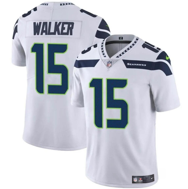 Men's Seattle Seahawks #15 P.J. Walker White Vapor Limited Stitched Football Jersey