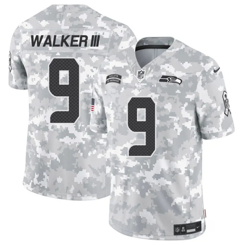 Men's Seattle Seahawks #9 Kenneth Walker III 2024 F.U.S.E Arctic Camo Salute to Service Limited Stitched Football Jersey Men's Seattle Seahawks #9 Kenneth Walker III 2024 F.U.S.E Arctic Camo Salute to Service Limited Stitched Football Jersey