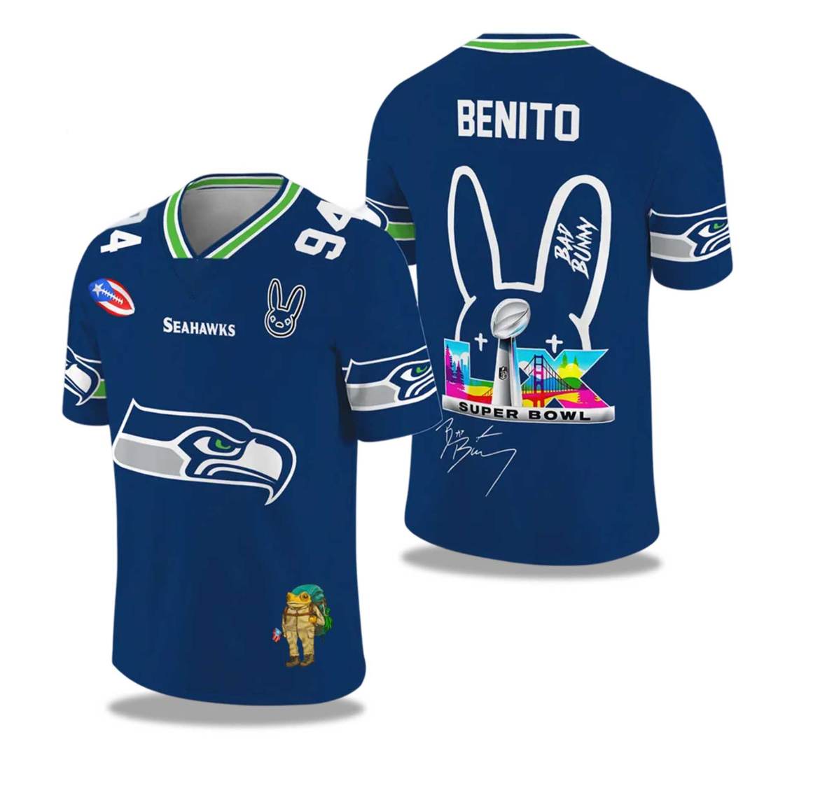 Men's Seattle Seahawks 2025/2026 Bowl LX Print Jersey