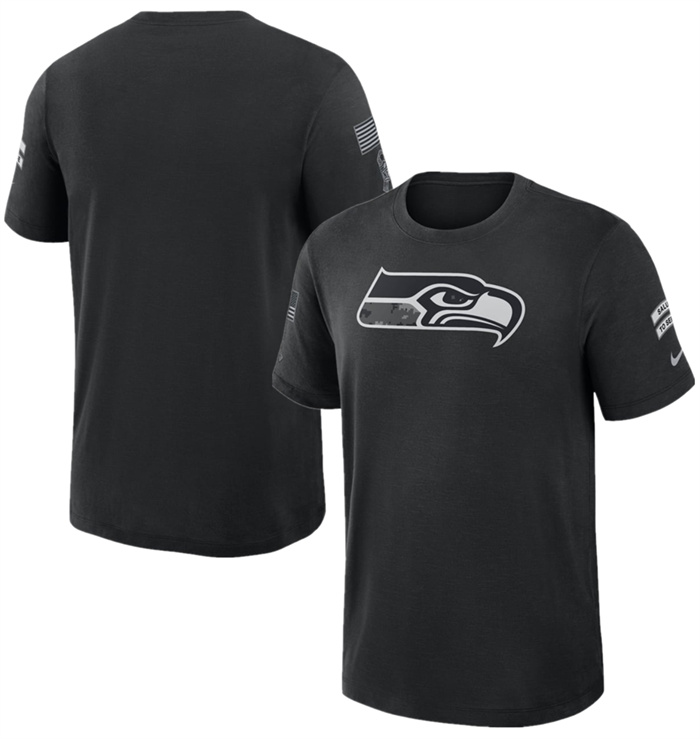 Men's Seattle Seahawks Black 2026 Salute to Service Sideline Dri-FIT T-Shirt