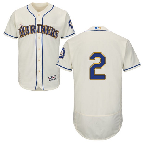 Mariners #2 Jean Segura Cream Flexbase Authentic Collection Stitched MLB Jersey