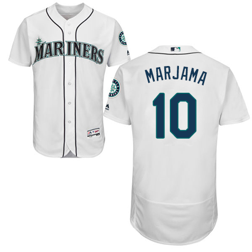 Mariners #10 Mike Marjama White Flexbase Authentic Collection Stitched MLB Jersey