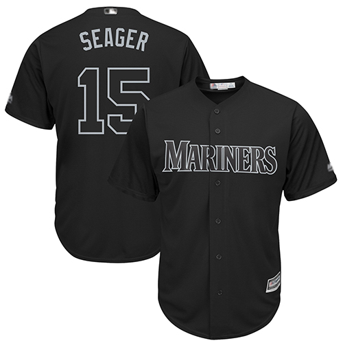 Mariners #15 Kyle Seager Black "Seager" Players Weekend Cool Base Stitched MLB Jersey