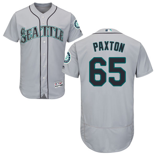 Mariners #65 James Paxton Grey Flexbase Authentic Collection Stitched MLB Jersey