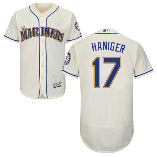 Mariners #17 Mitch Haniger Cream Flexbase Authentic Collection Stitched MLB Jersey
