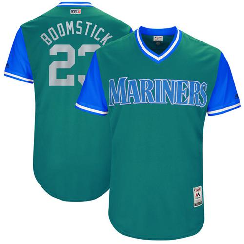 Mariners #23 Nelson Cruz Green "Boomstick" Players Weekend Authentic Stitched MLB Jersey