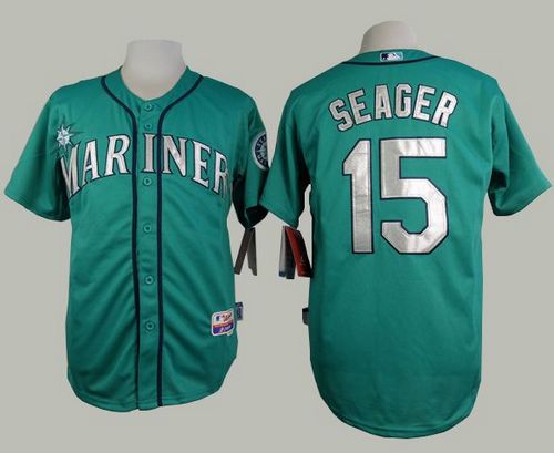 Mariners #15 Kyle Seager Green Alternate Cool Base Stitched MLB Jersey