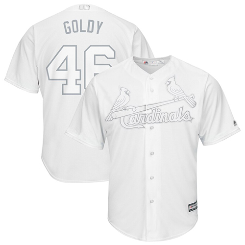 Cardinals #46 Paul Goldschmidt White "Goldy" Players Weekend Cool Base Stitched MLB Jersey