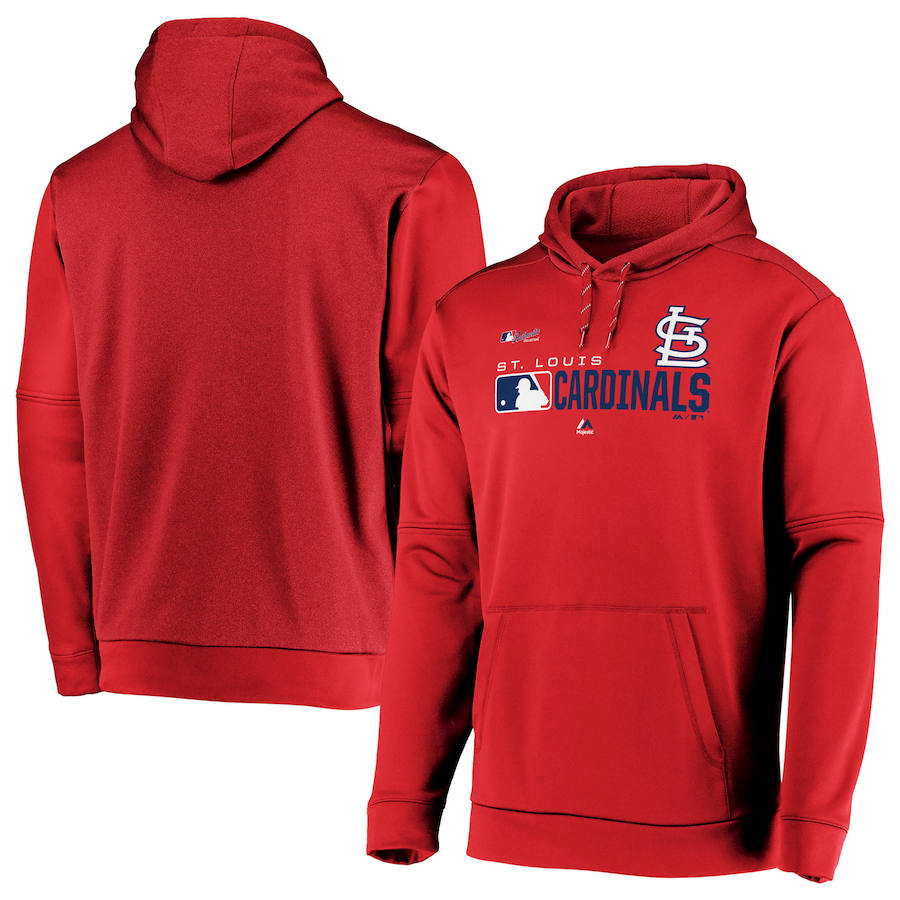 St. Louis Cardinals Majestic Authentic Collection Team Distinction Pullover Hoodie Red
