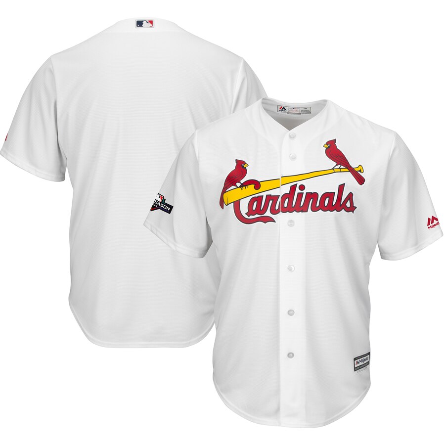 St. Louis Cardinals Majestic 2019 Postseason Official Cool Base Player Jersey White