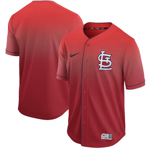 Nike Cardinals Blank Red Fade Authentic Stitched MLB Jersey