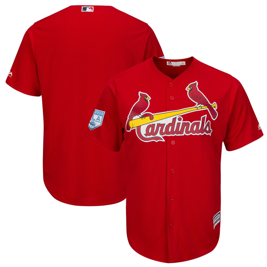 Cardinals Blank Red 2019 Spring Training Cool Base Stitched MLB Jersey