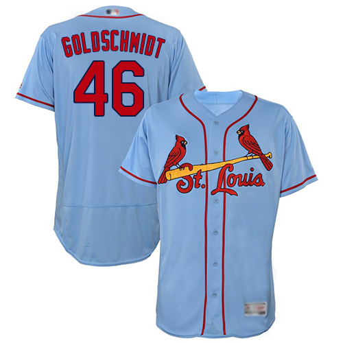 Cardinals #46 Paul Goldschmidt Light Blue Flexbase Authentic Collection Stitched MLB Jersey
